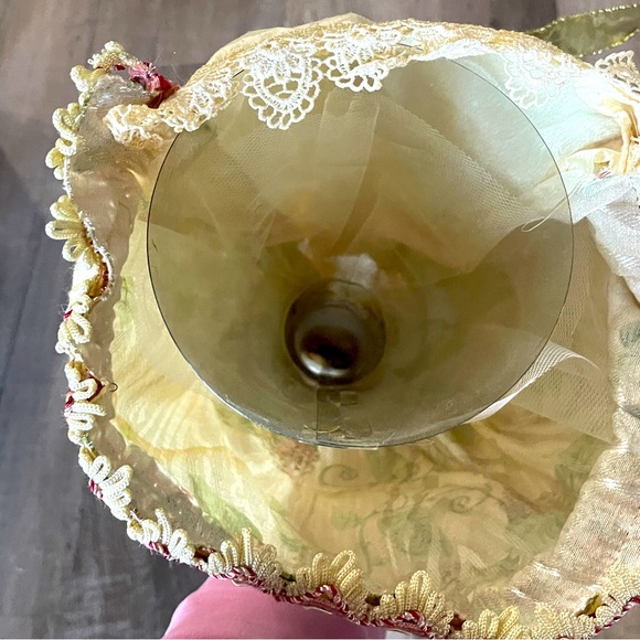 Vintage Ceramic Angel Christmas Tree Topper or Deco, Deep Green and Wine Red - Picture 6 of 8